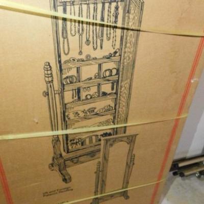 New In Box Cheval Jewelry Wardrobe with Mirrored Door
