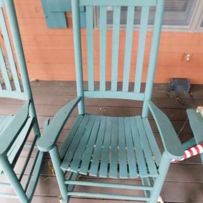 Wood Slat Porch Rocker (Chair Three)