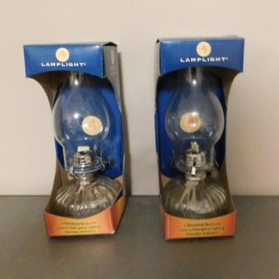 Set of New Lamp Light Glass Oil Lamps