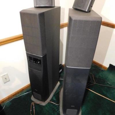 Sony Surround Sound Towers and Speaker Set