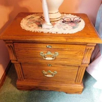 Item One of Two Solid Oak Night Stand by Lexington 23