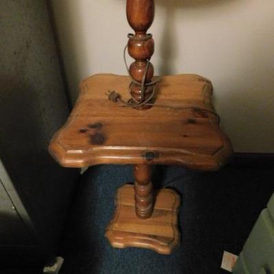 Solid Wood Lamp Stand with Lamp 16