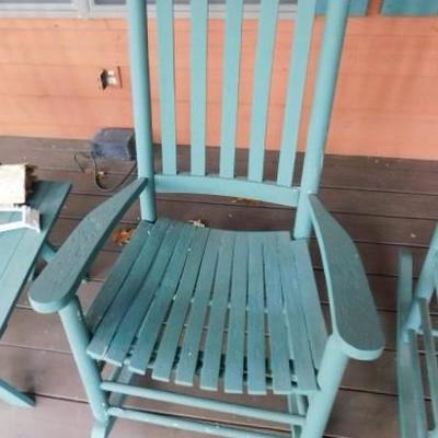 Wood Slat Porch Rocker (Chair Two)