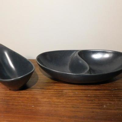 Set of California Black Glaze Pottery 