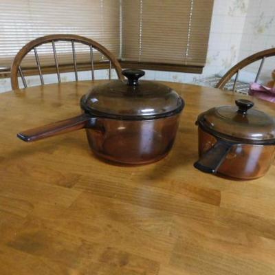Set of Vision Ware Pots with Lids