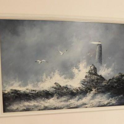 Large Framed Print of Lighthouse 38