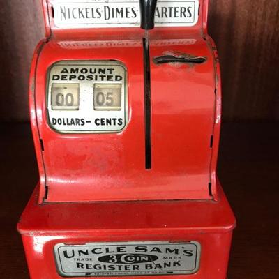 Vintage Uncle Sam's Cash Register Toy
