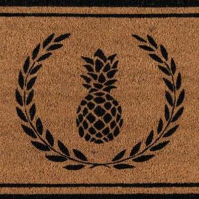Navy Pineapple Floor Mats
