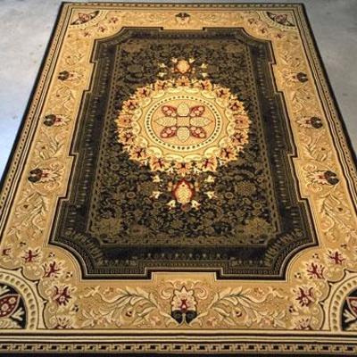  French Aubusson Design Round Rug 8X11