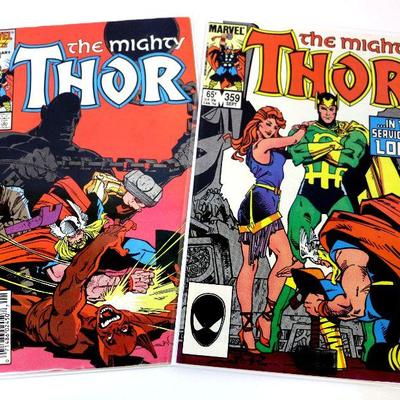 THOR #359 #375 Comic Book Set 1985/87 Marvel Comics
