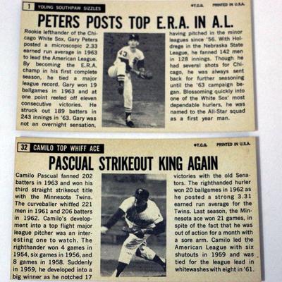 1964 Topps Giants Baseball Cards Lot #1 #32