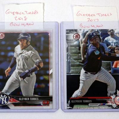 Gleyber Torres 2017 + 2018 Bowman Baseball Cards Set - Mint