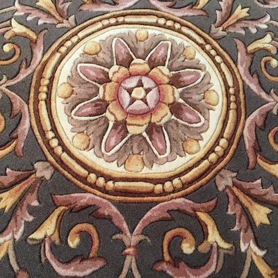 FRENCH AUBOSSON WOOL HAND CARVED RUG 5.3x8