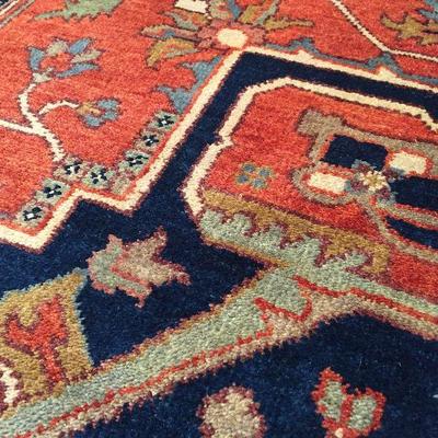 MAGNIFICENT HAND-KNOTTED SERAPI WOOL RUG 8'X10'