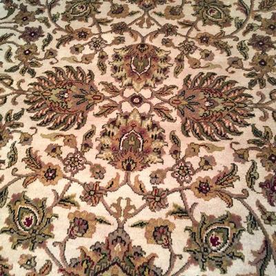 AUTHENTIC HAND KNOTTED WOOL JAIPUR AREA ROUND 8x8