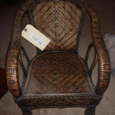 Lot 499 1/6 scale wicker chair