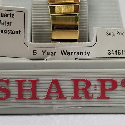 Women's Watch - Sharp Brand, Quartz, Water Resistant, Gold Tone