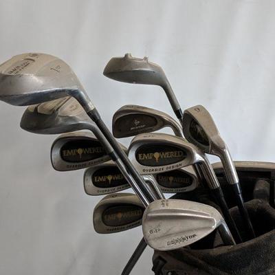 Right Handed Golf Clubs & Bag with Stand, Assorted Golf Balls, Gold Gloves