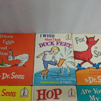 7 VIntage Dr. Seuss Books: Green Eggs & Ham, Fox in Socks, & More