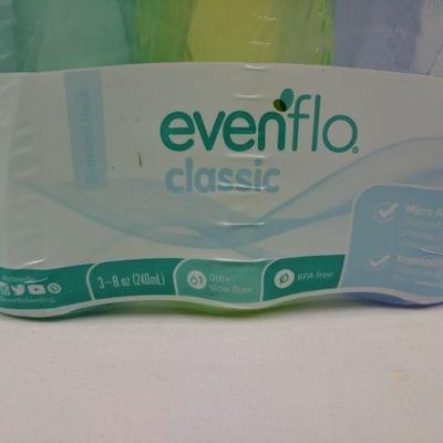Evenflo Classic Baby Bottle 3-Packs (3-8oz, 4 Packs, 12 Total Bottles) - New