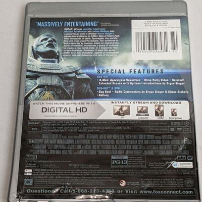 X-Men Apocalypse Blu-Ray + DVD + Dighital HD, Sealed, Case Broken