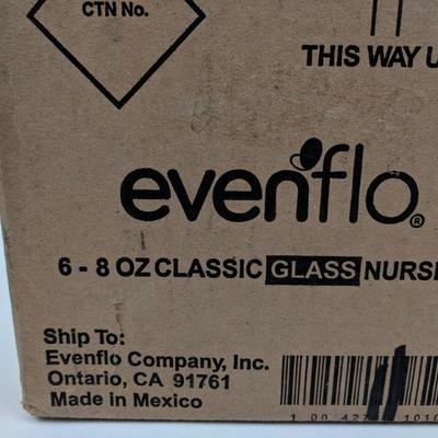 EvenFlo Classic Glass Twist Nursers/Bottles (Qty 6) - 8oz - New