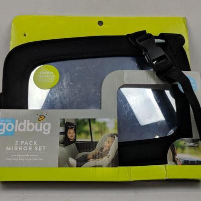 2 Pack Mirror Set, On the Goldbug Car Mirror for Baby - New