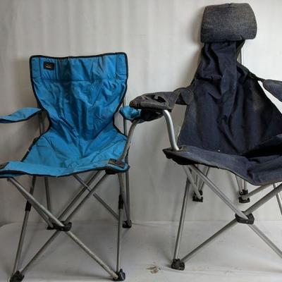 2 Blue Camping Chairs