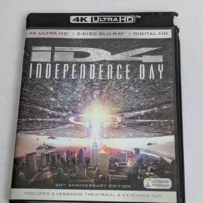 Independence Day ID4, 4K Ultra HD + 2 Disc Blu-Ray + Digital HD, Case Broken
