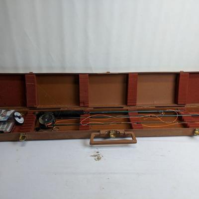Fishing Rod & Case with Fishing Items, Fenwick Case
