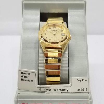 Women's Watch - Sharp Brand, Quartz, Water Resistant, Gold Tone