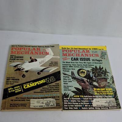 2 Vintage Popular Mechanics Magazines, May 1968, January 1969