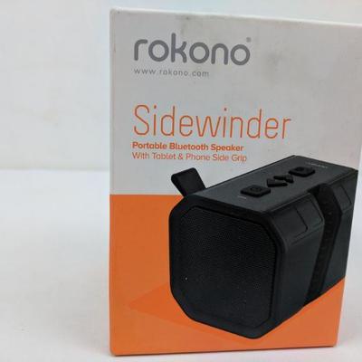Rokono Sidewinder Portable Bluetooth Speaker with Tablet & Phone Side Grip - New