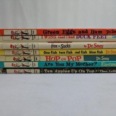 7 VIntage Dr. Seuss Books: Green Eggs & Ham, Fox in Socks, & More
