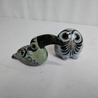 Misc. Unique Trinkets & Seashells, Ceramic Birds, Seashells, Metal Trivets