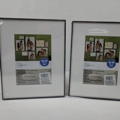 6 Mainstay 8x10 matted to 5x7 Black Frames , sealed - New