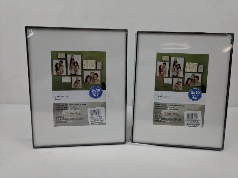 6 Mainstay 8x10 matted to 5x7 Black Frames , sealed New