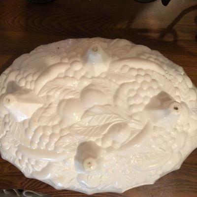 MILK GLASS FOOTED FRUIT BOWL