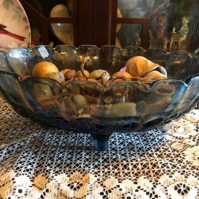 GLASS FOOTED BOWL