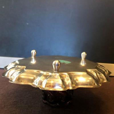 SILVER PLATE FOOTED DISH