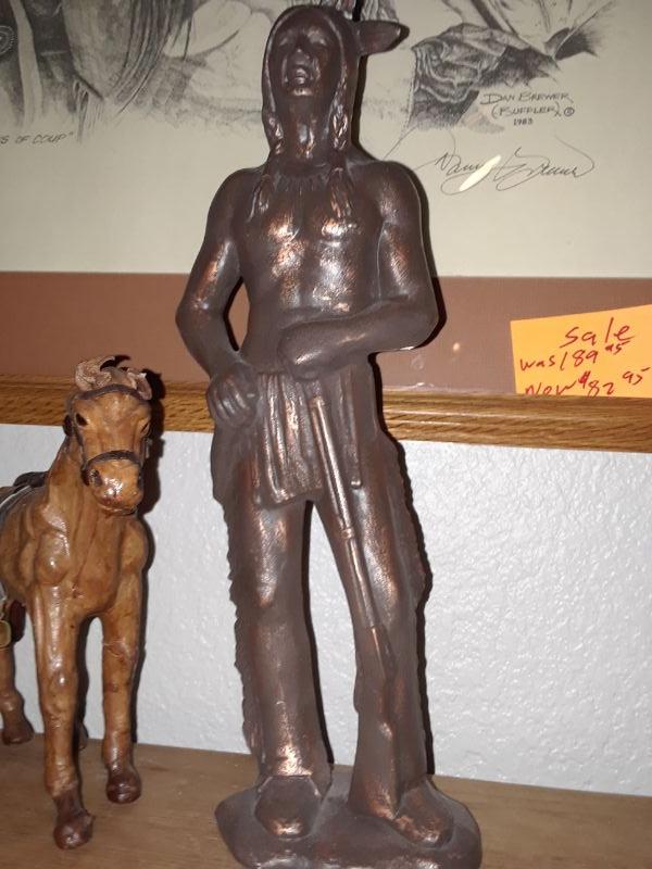 INDIAN STATUE OF YOUNG BRAVE