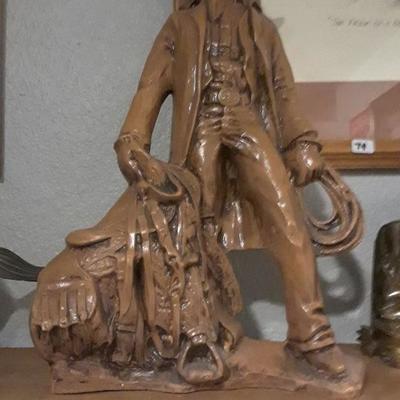 COWBOY TIME TO WORK STATUE 