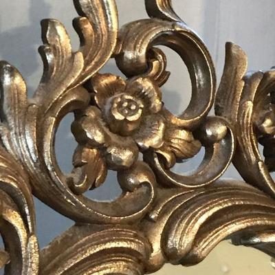 Vintage Syracuse Ornamental Floral Mirror - Vanity Stand / Wall Mirror