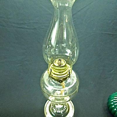 Lot 65: Glass Oil Lamps and Oil