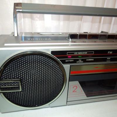 Lot 274: Large Group of Electronics: Cassette Boom Box and BlueTooth Phone Set