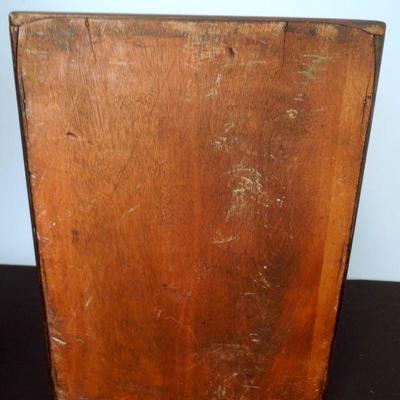Lot 207: Antique Keepsake Box with Shelf and Burl Tray