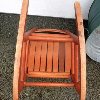 Lot 250:  Antique Louisville Pottery Stoneware Butter Churn, Chair and Tub