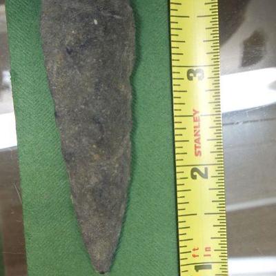 Lot 276: Large NC Cherokee Nation et al Relics and Arrowheads in Glass Case
