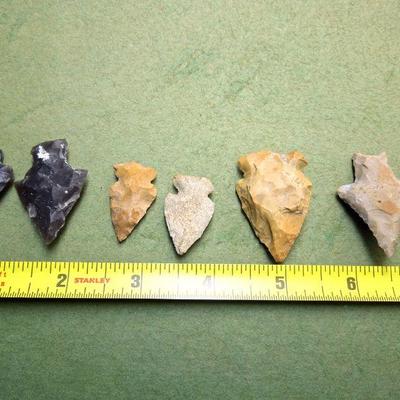 Lot 276: Large NC Cherokee Nation et al Relics and Arrowheads in Glass Case