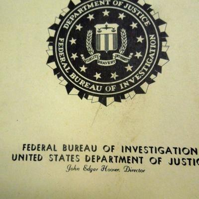 Lot 138: Vintage 1960's FBI Collectibles with Crime Scene Images